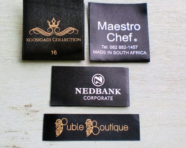 Black Satin Clothing Labels - QuixStix